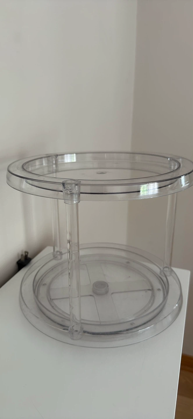 Clear Plastic Two-Tier Rotating Display Stand - photo 2