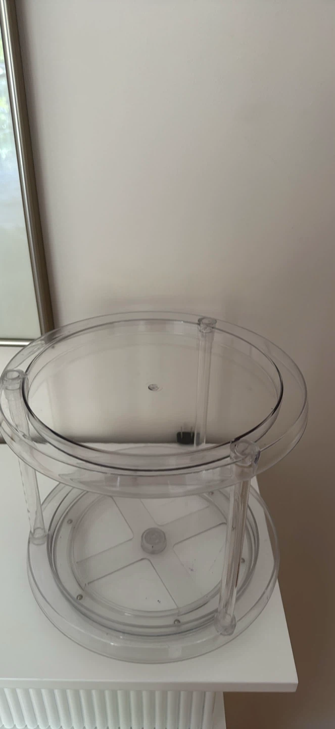 Clear Plastic Two-Tier Rotating Display Stand - photo 4