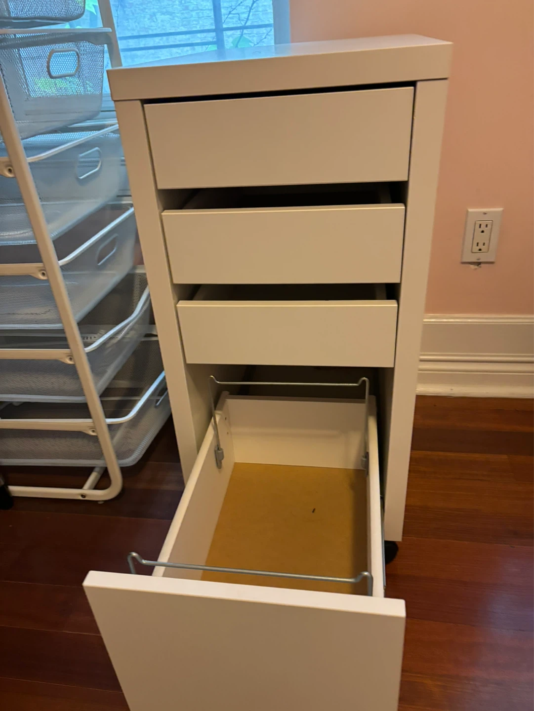 White hanging file storage unit. - photo 2