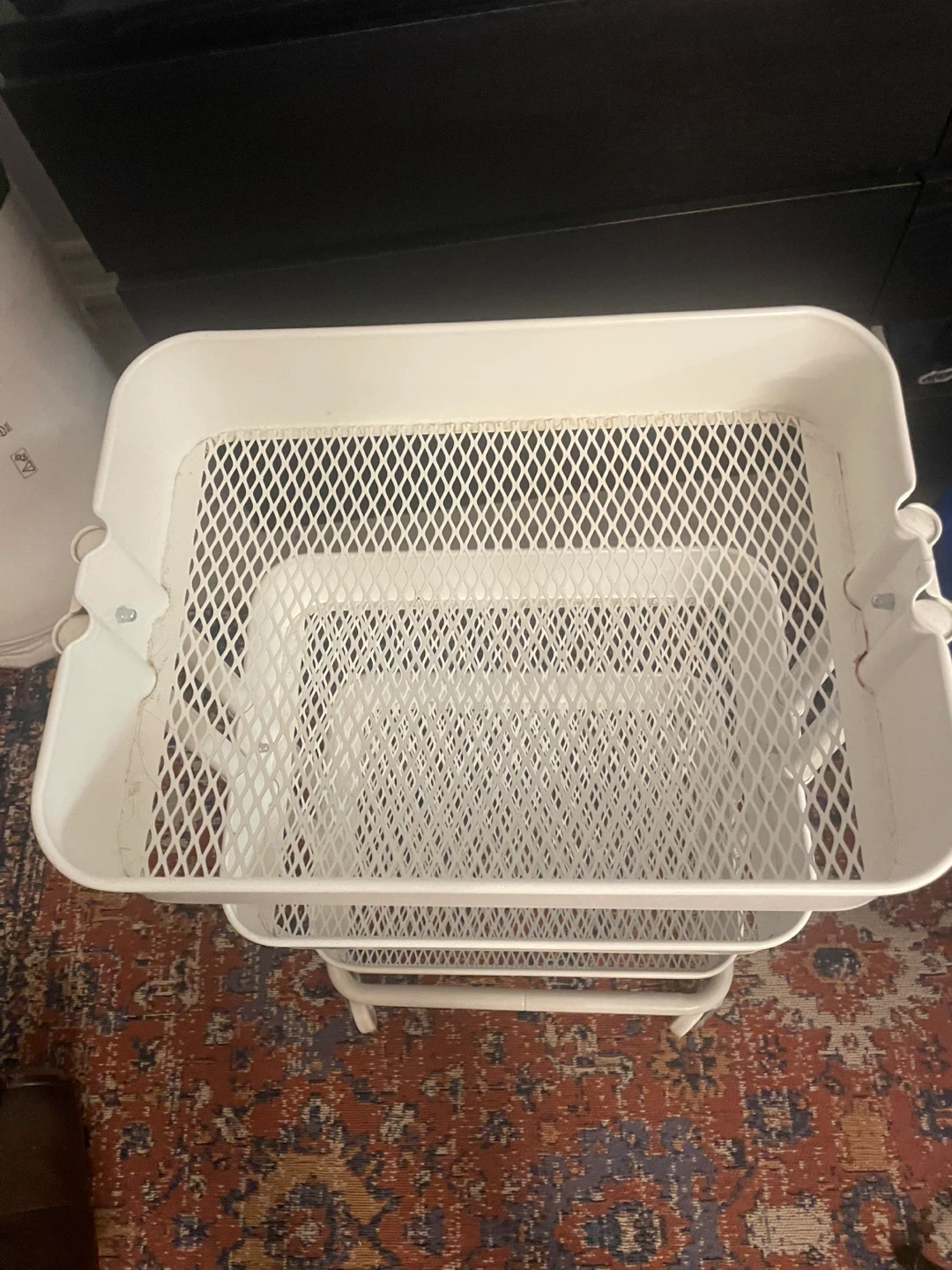 White 3-Tier Rolling Cart - photo 2
