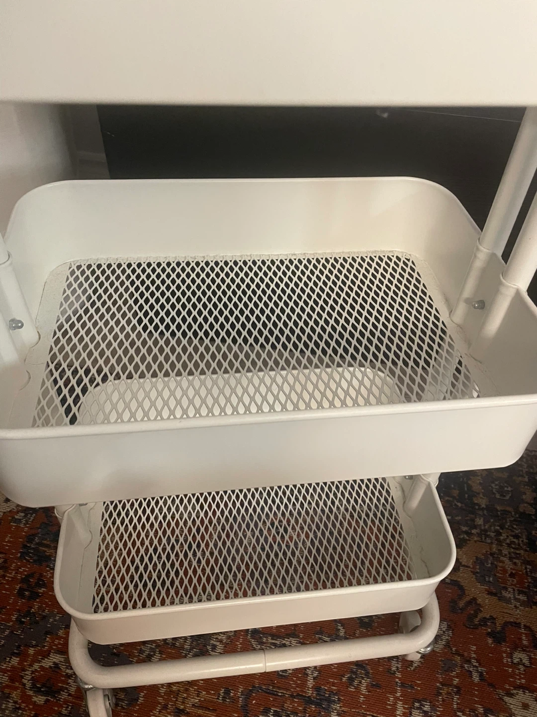 White 3-Tier Rolling Cart - photo 4