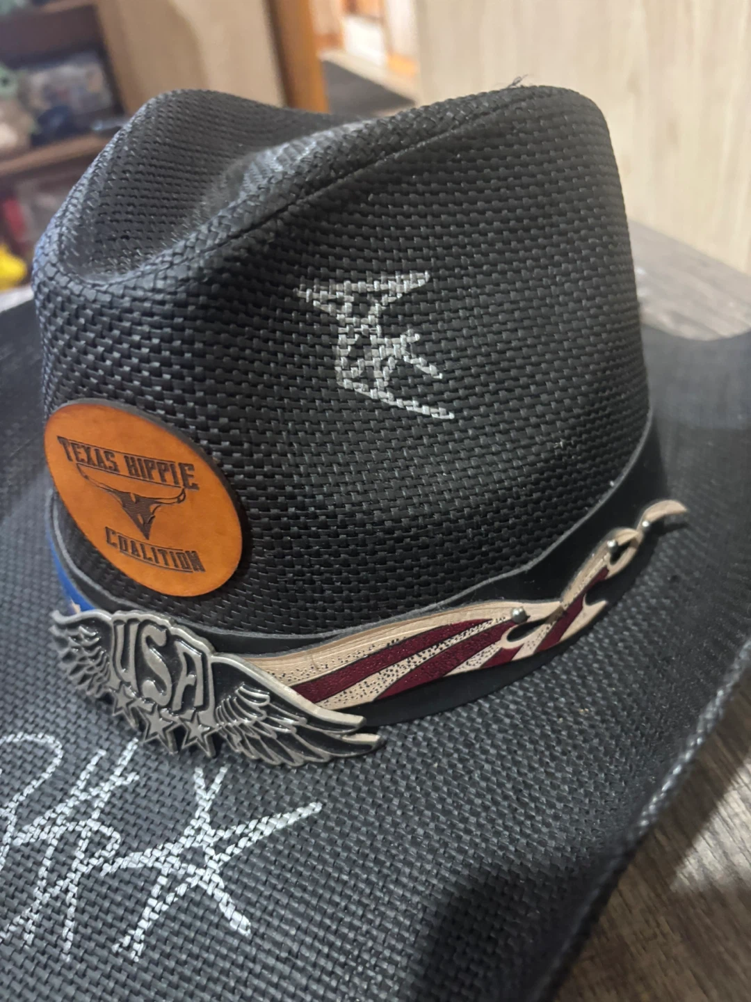 Texas Hippie Coalition  signed Black Cowboy Hat - photo 3