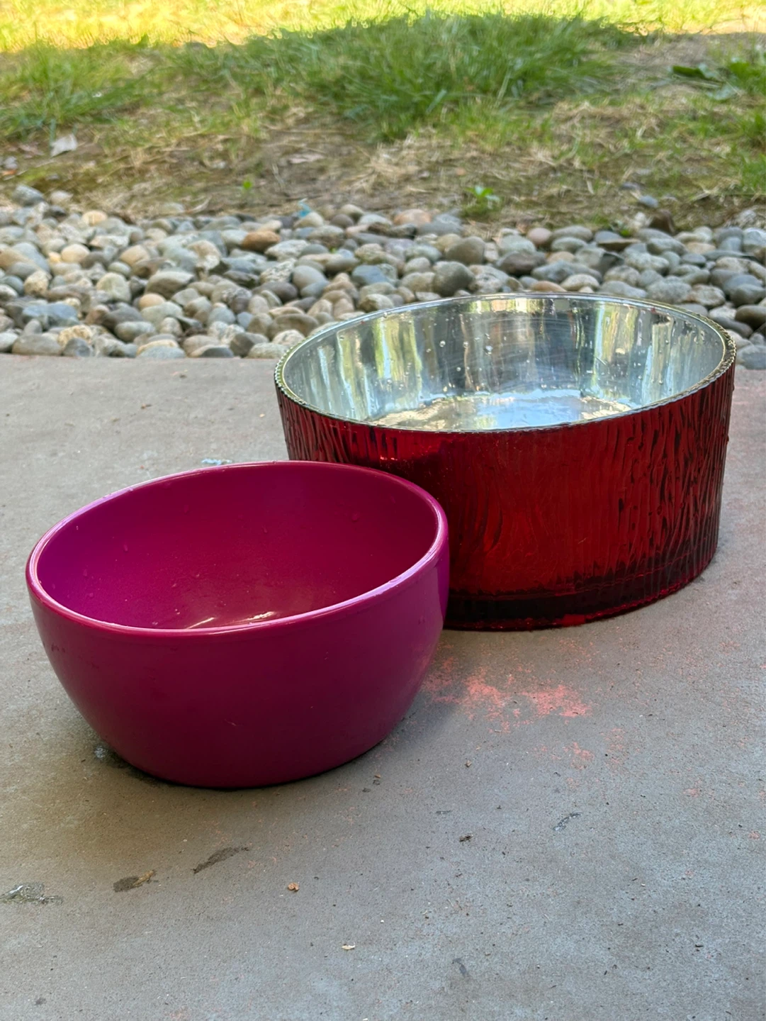Pink and Red flower pots