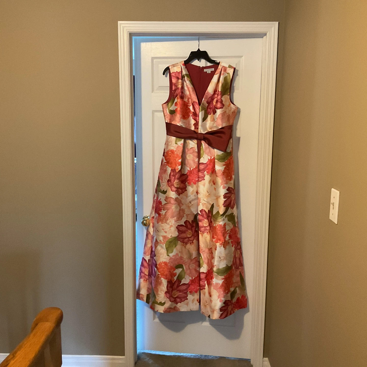 Floral Maxi Dress with Bow Detail