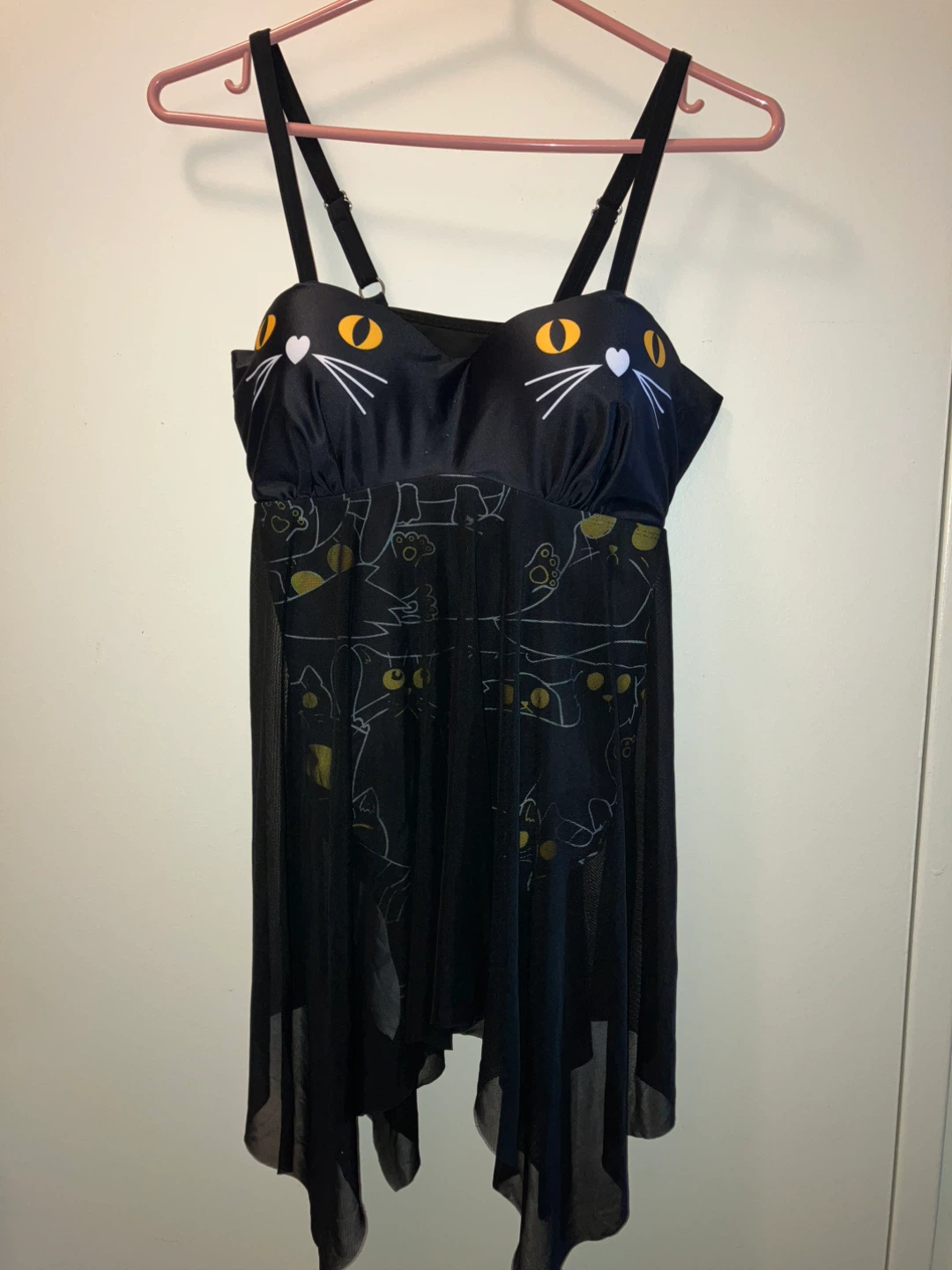 Black Cat Lingerie Sleep Dress
