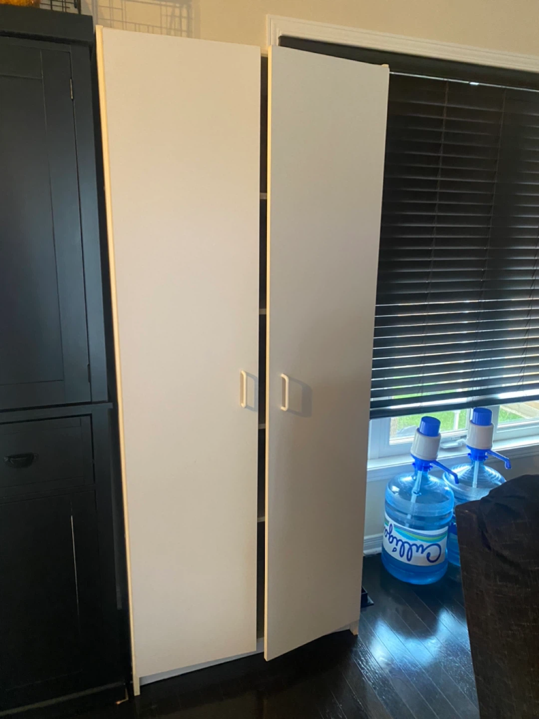 Tall White Storage Cabinet - photo 2