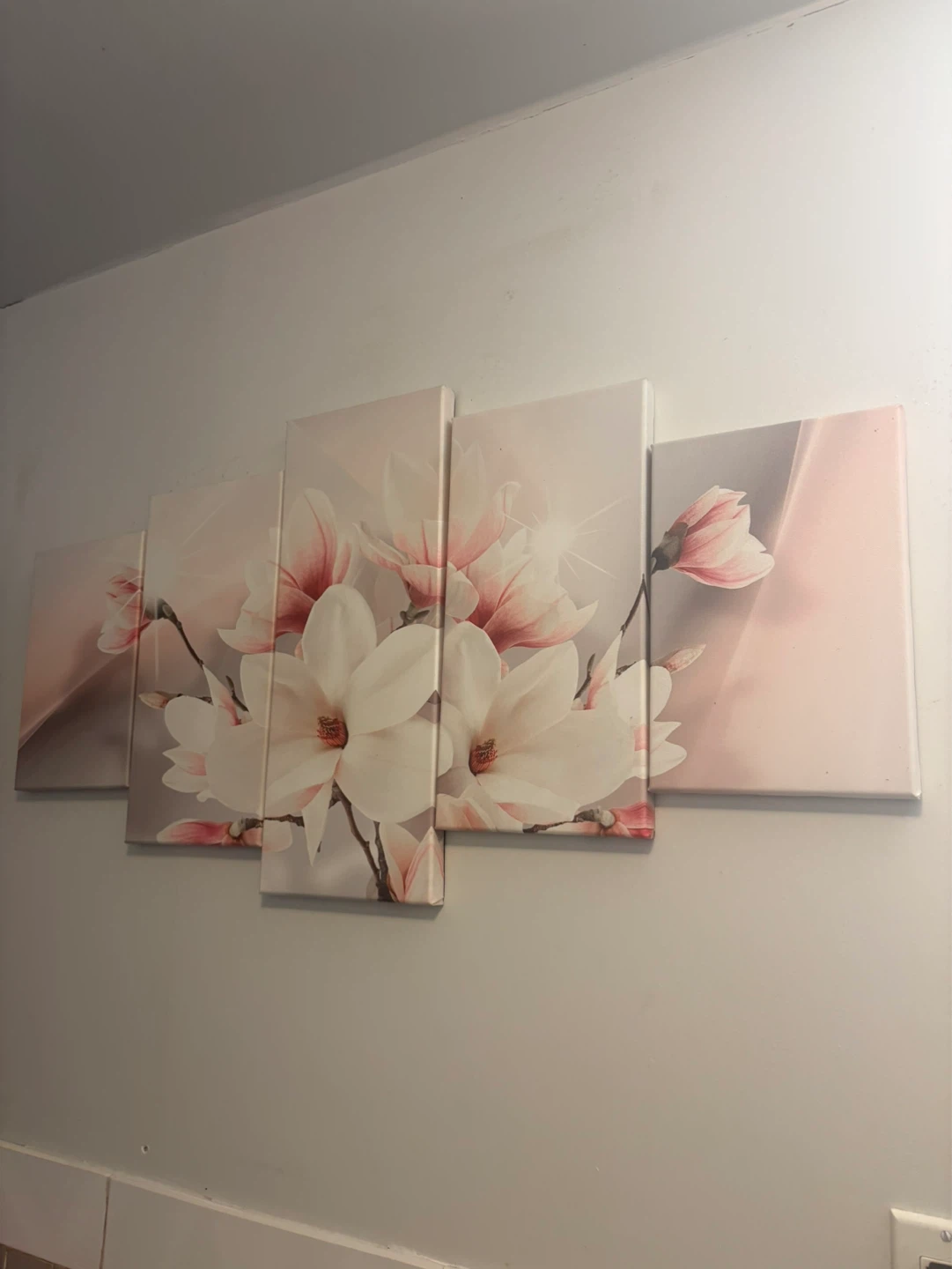 5-Piece Canvas Wall Art Set - Magnolia Flowers