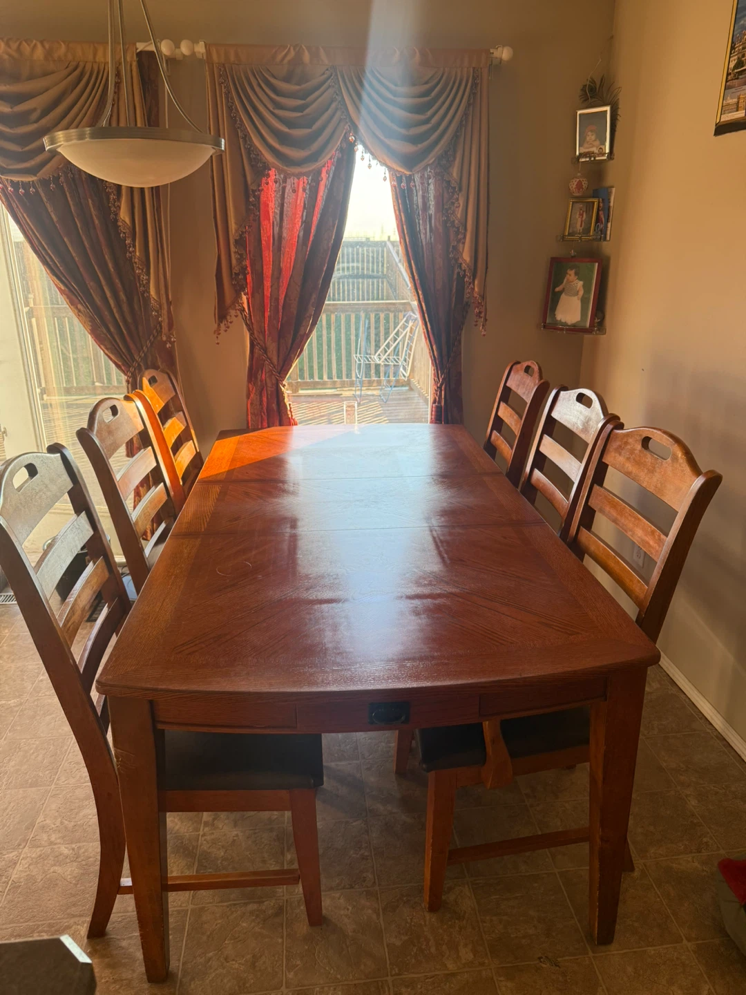 Wood Dining Table with 6 Chairs - photo 4