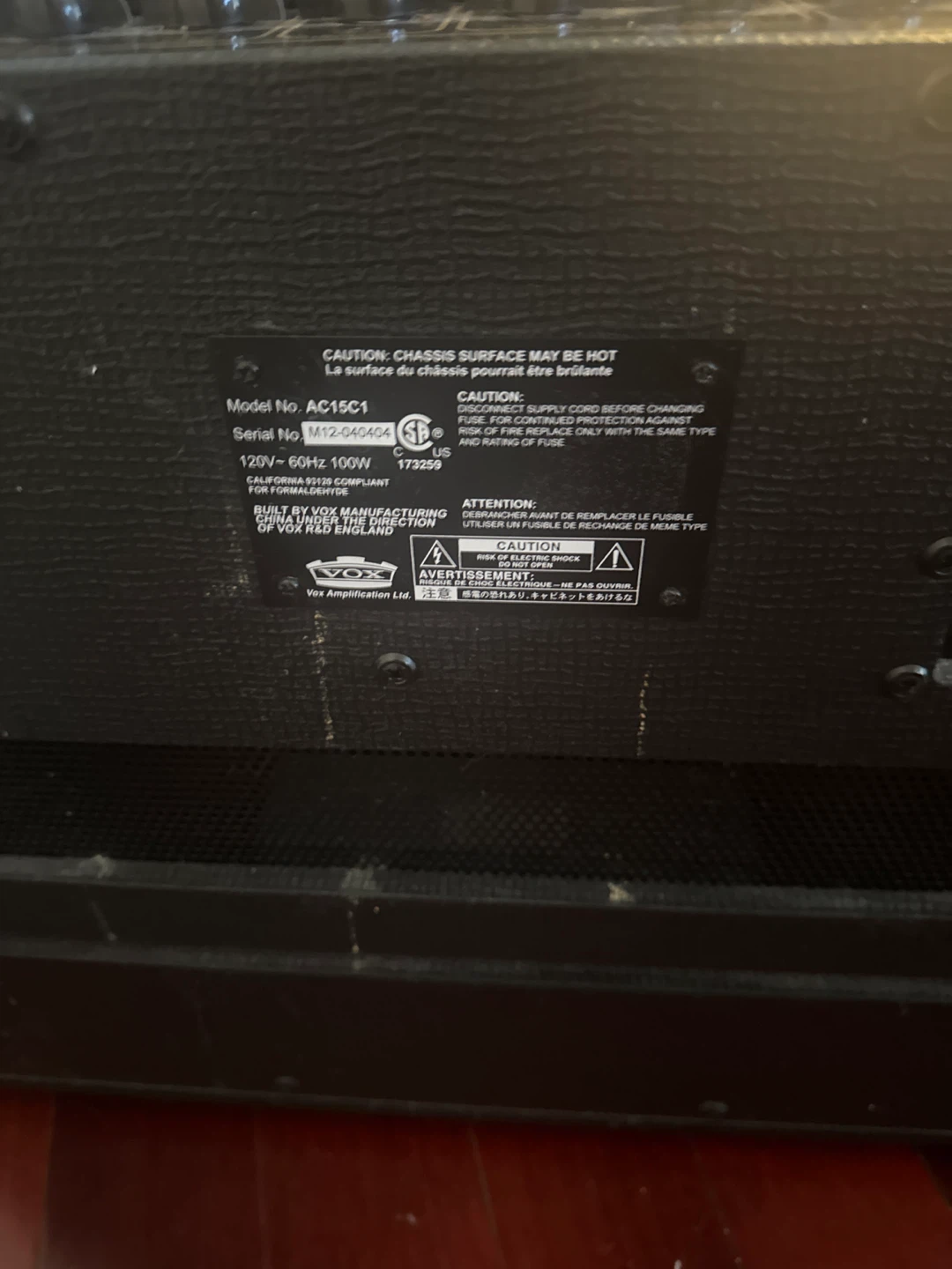 VOX AC15C1 Guitar Amplifier - photo 2