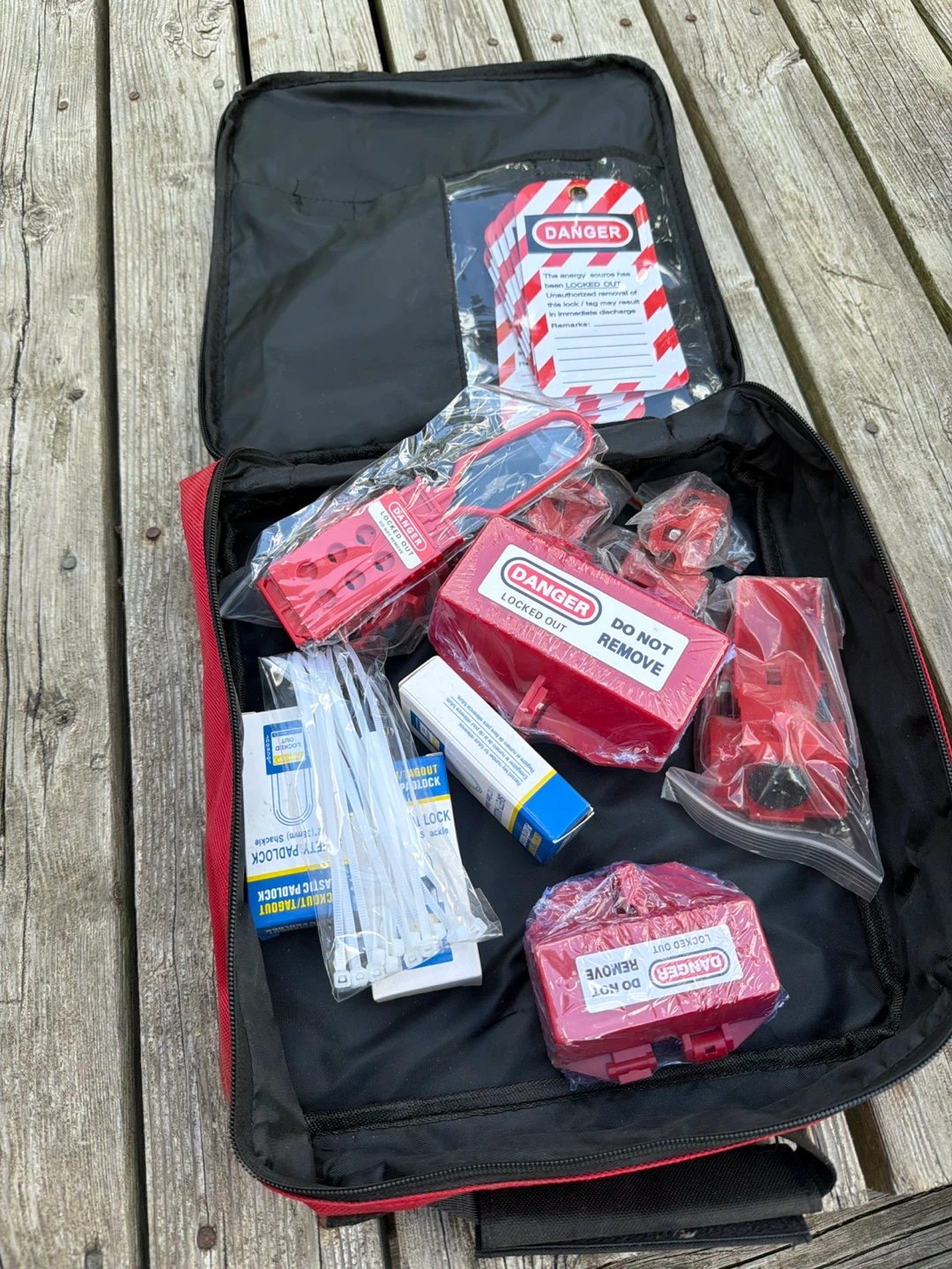 Lockout Kit with Padlocks and Tags
