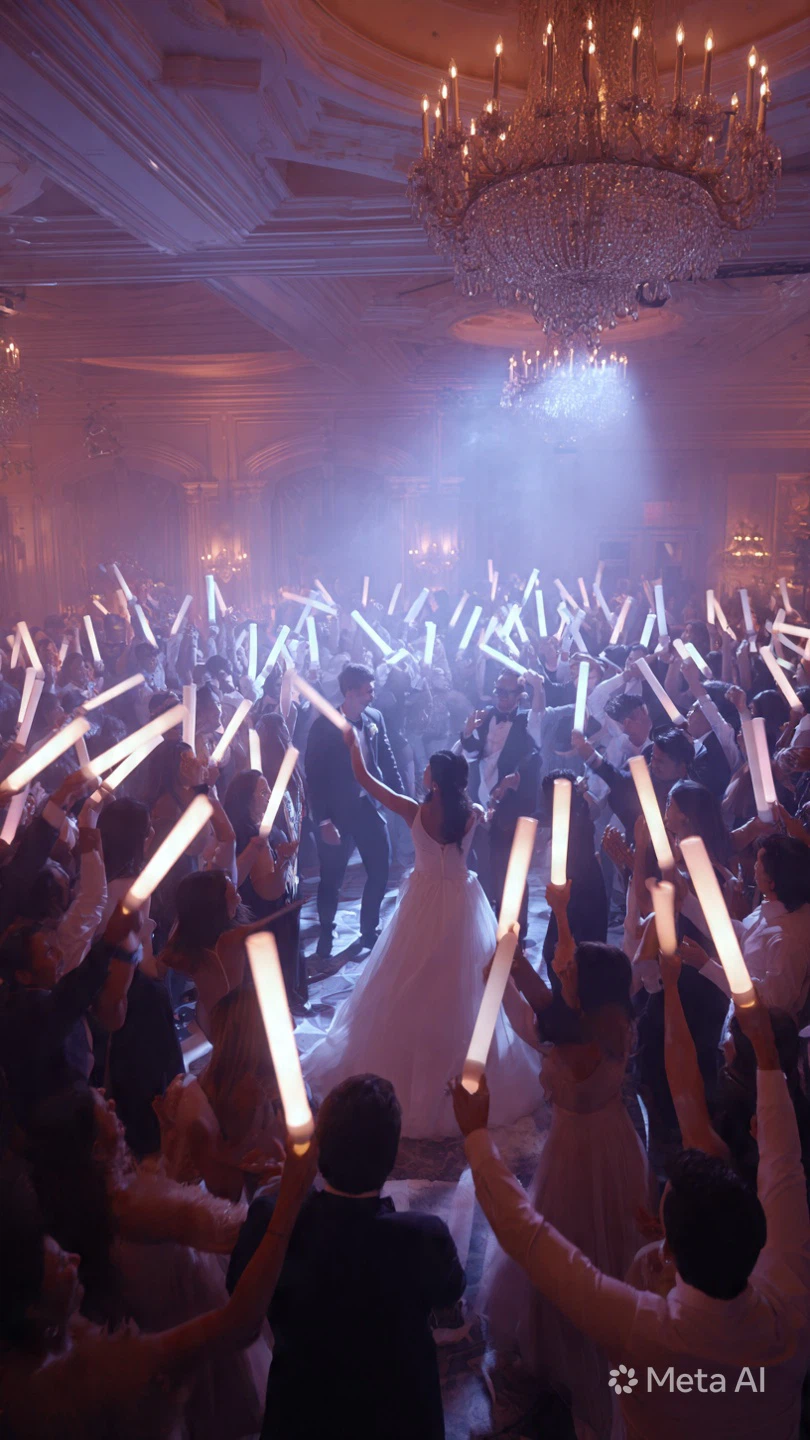 Wedding white foam led party sticks - photo 2