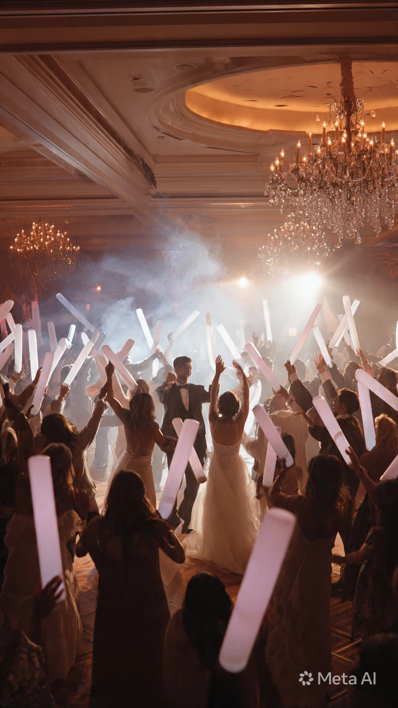 Wedding white foam led party sticks - photo 3