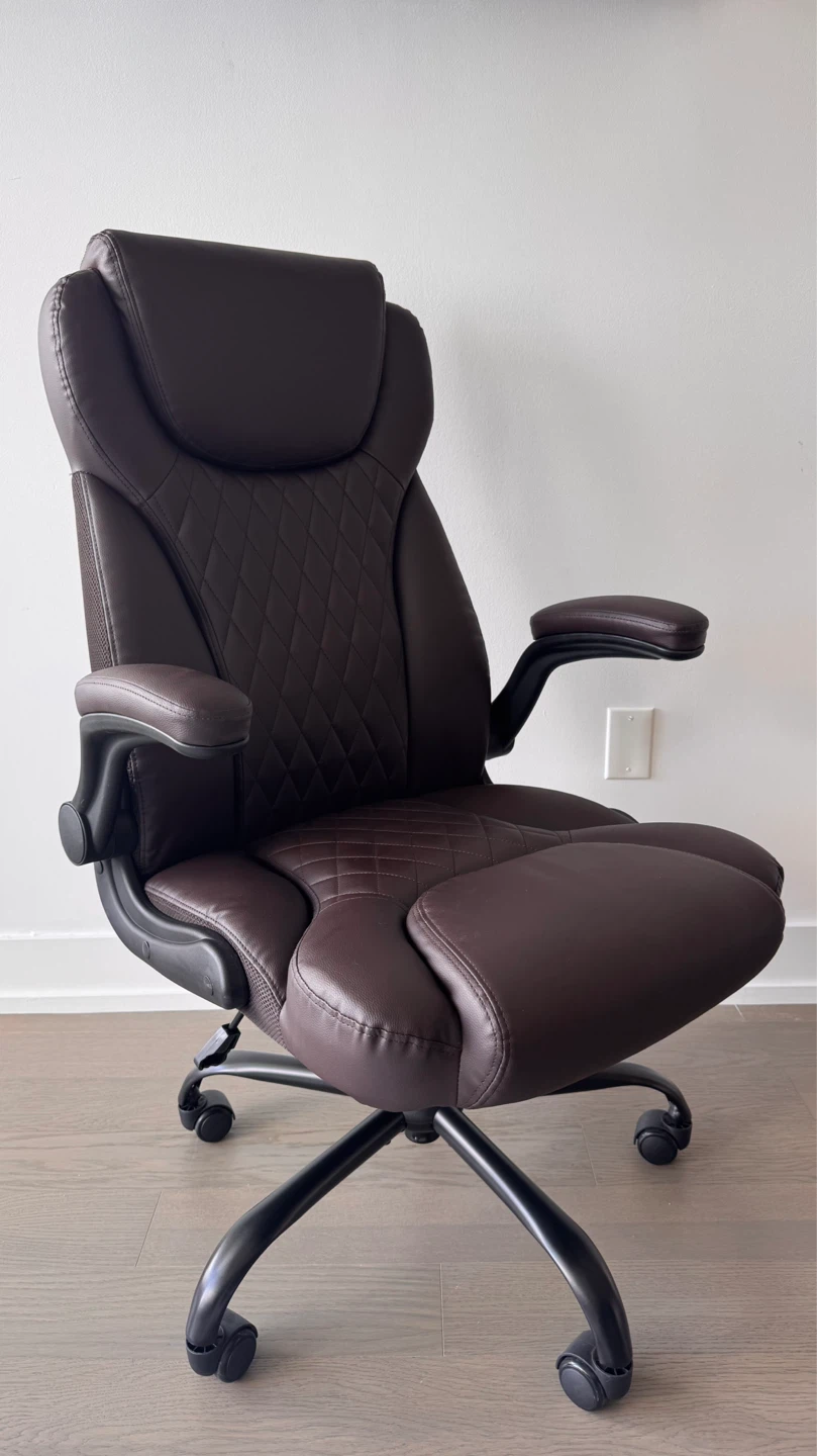 Brown Faux Leather Executive Office Chair