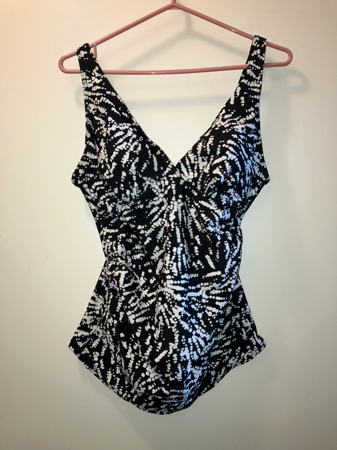 Christina Tankini Swim Top Black & White Pattern