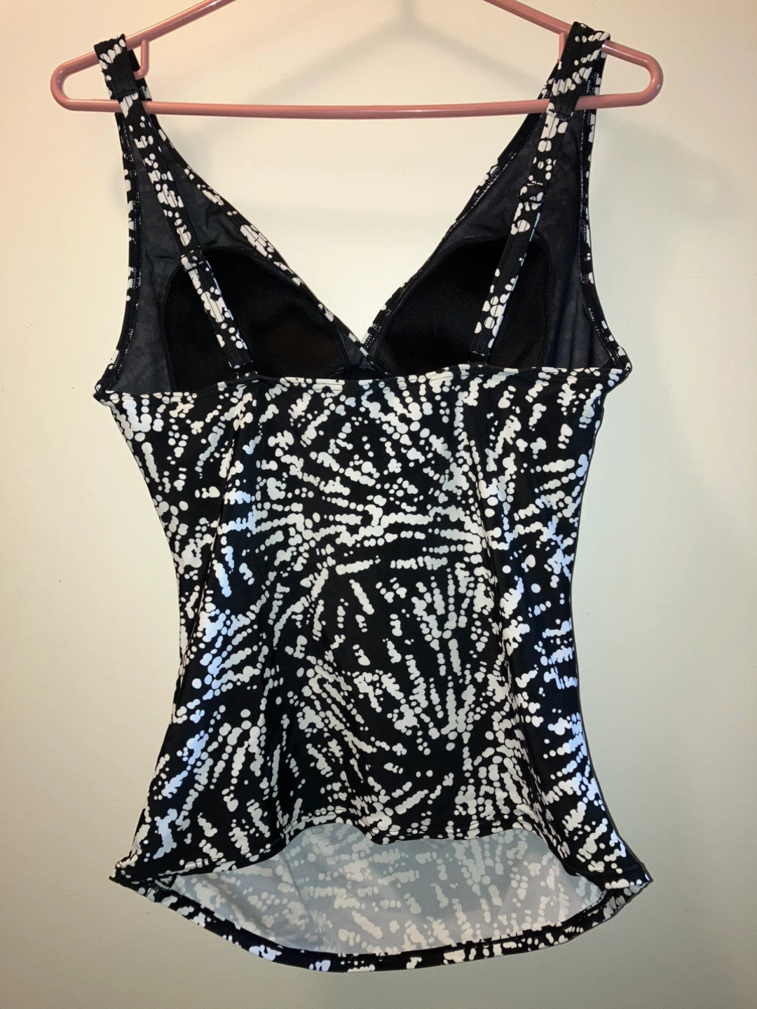 Christina Tankini Swim Top Black & White Pattern - photo 2