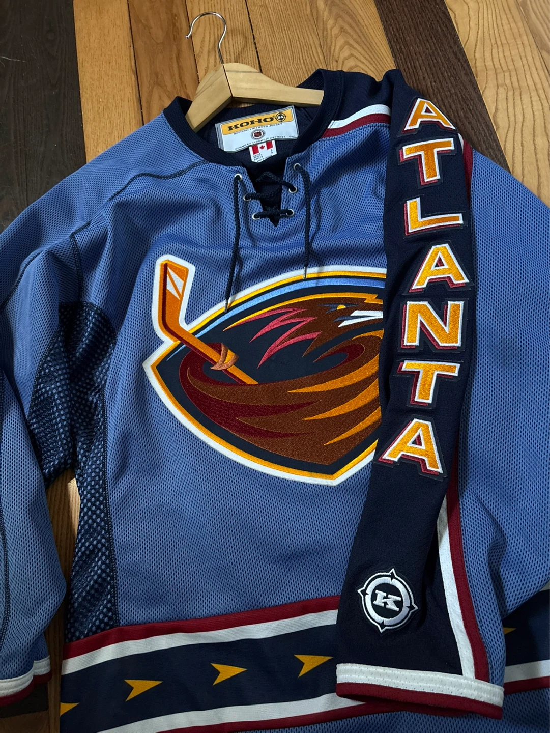 Vintage Atlanta Thrashers Alternate jersey L RARE 2000s NHL - photo 3