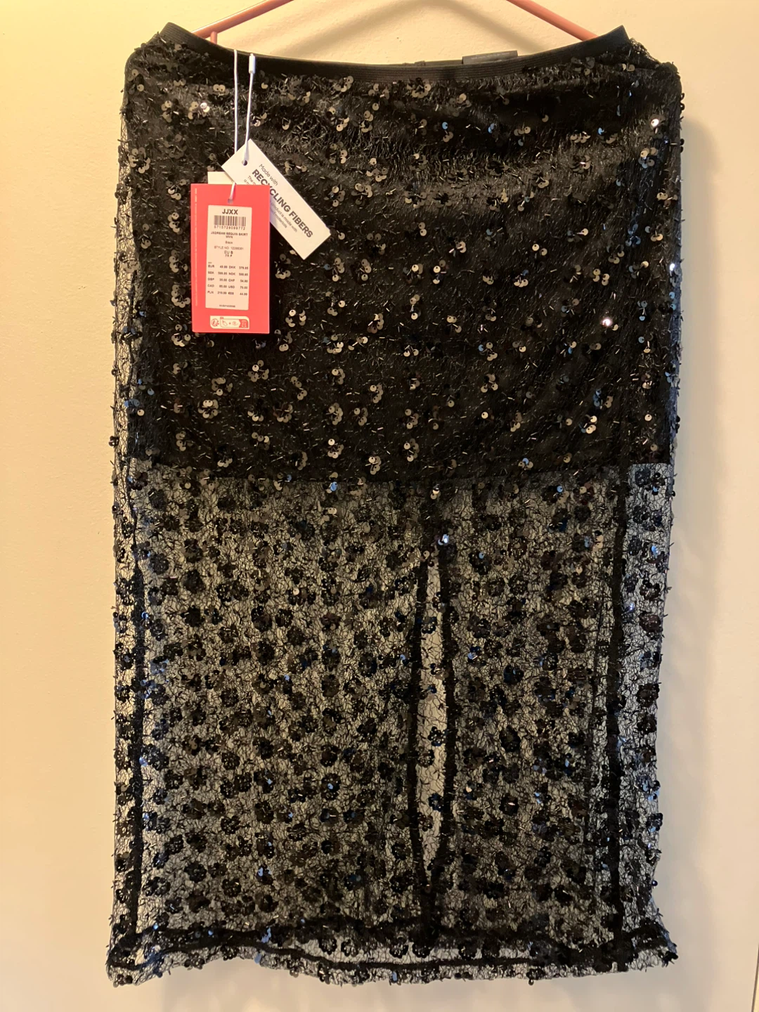 JJXX Sequin Midi Skirt Black EU S - photo 2