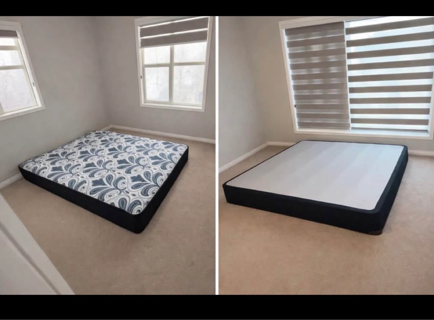 Queen Mattress + Bed Frame – Clean