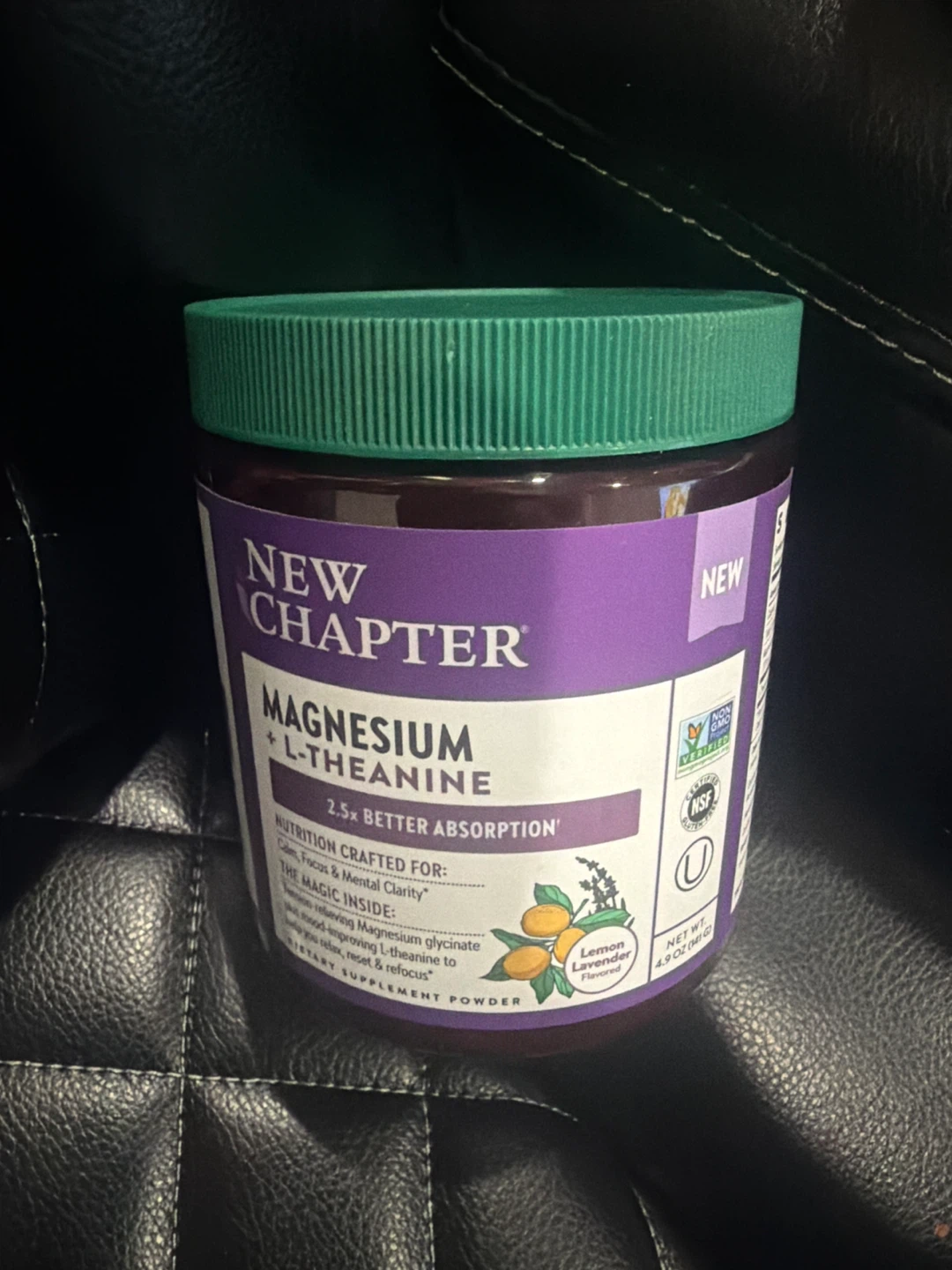 New Chapter Magnesium + L-Theanine Supplement Powder