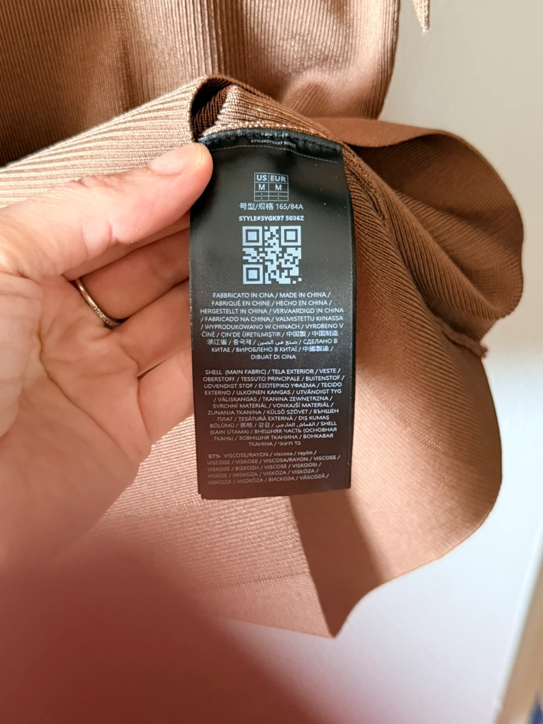 Guess Brown V-Neck Belted Knit Dress - photo 3