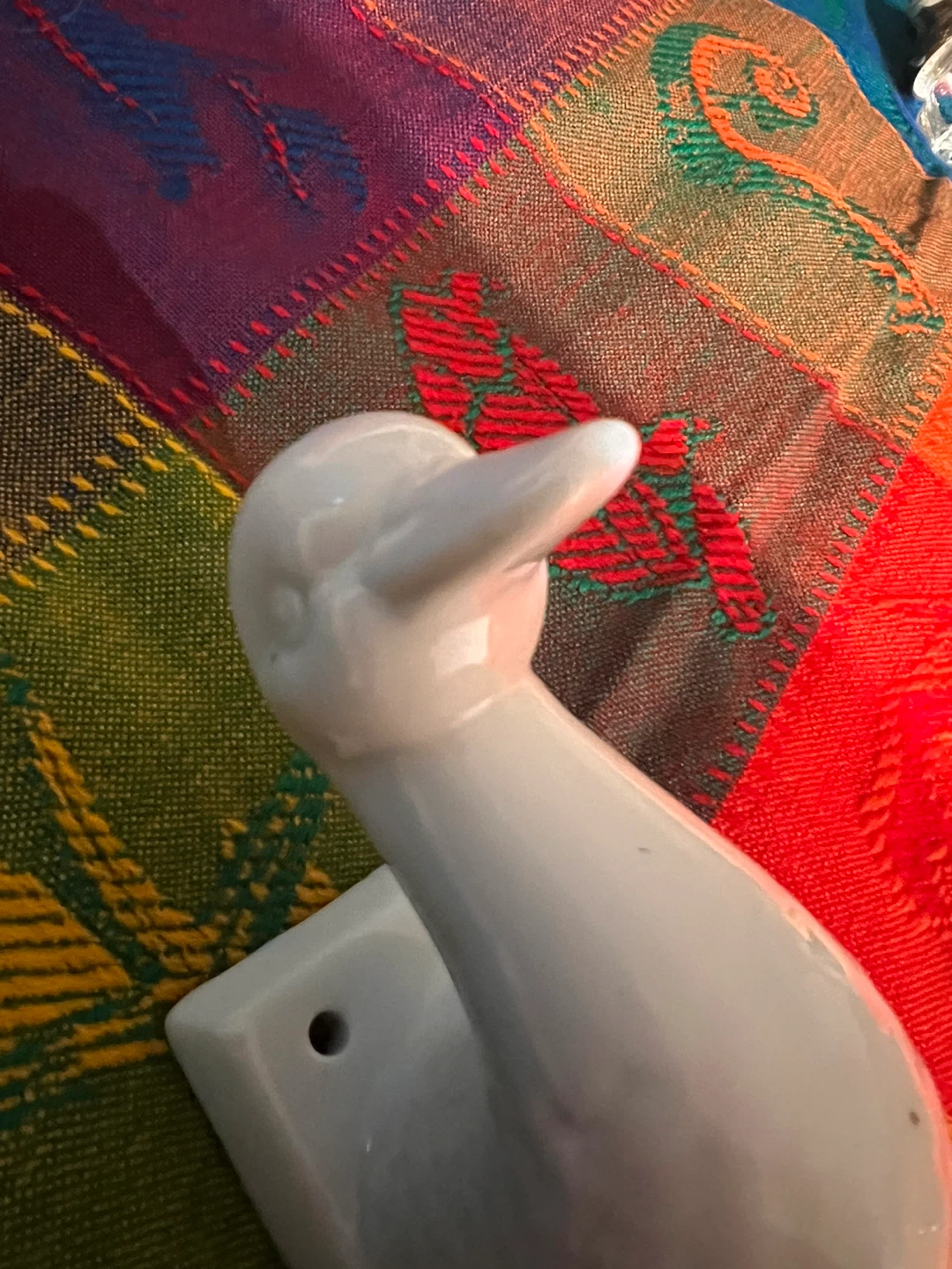 Vintage White Ceramic Duck Wall Hooks - photo 3