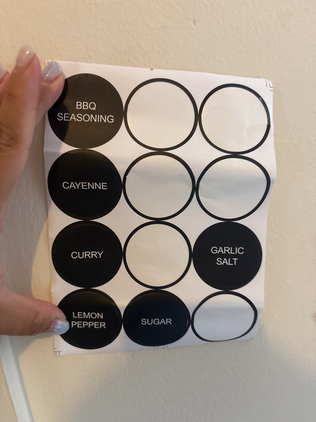 Round Kitchen Spice Jar Labels⚽️