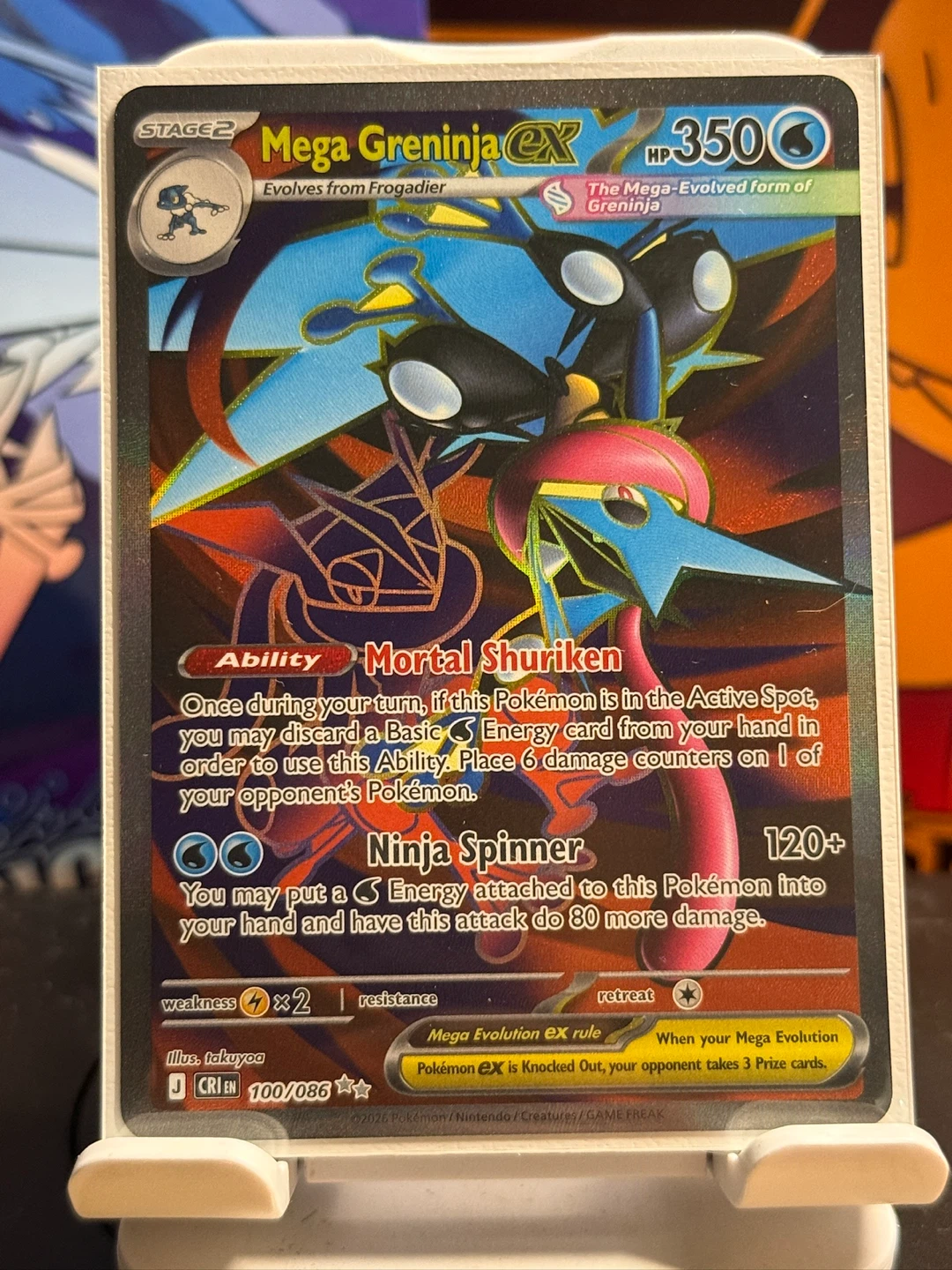 ⚽ Mega Greninja EX Pokémon Card 100/086