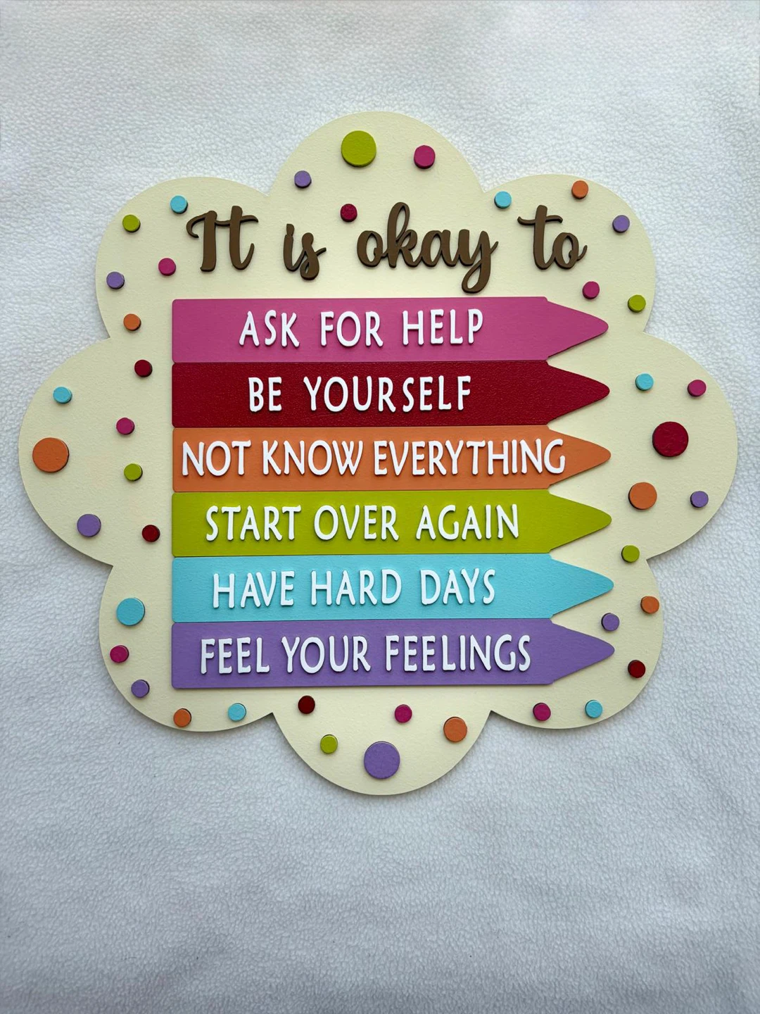 Inspirational Wall Decor Sign - It is Okay To