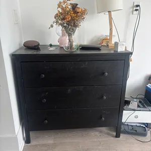 ikea black 3 drawer dresser IKEA BRIMNES 3-drawer dresser, black, 30 3/4x18 1/8x37 3/8