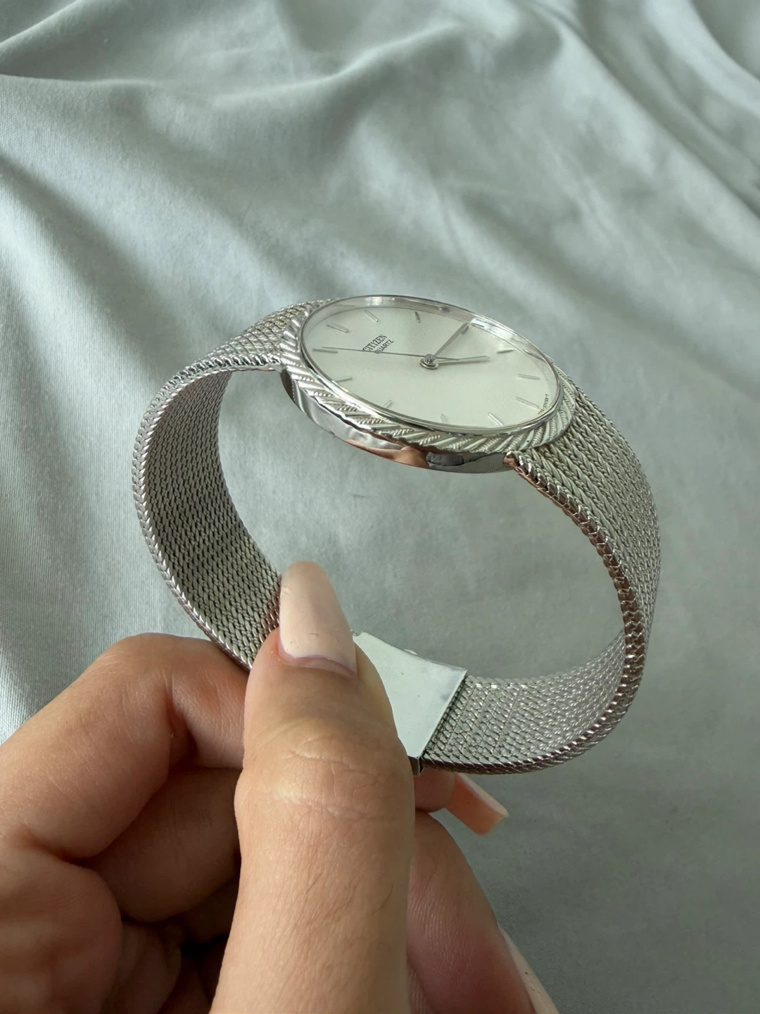 Citizen Quartz Watch - Stainless Steel Mesh Band ⚽️ - photo 3