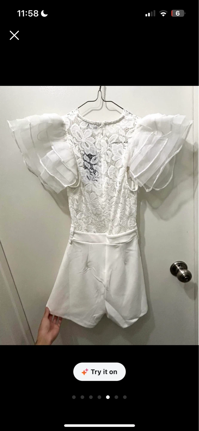 White Lace Romper/Jumper - size xs - photo 4