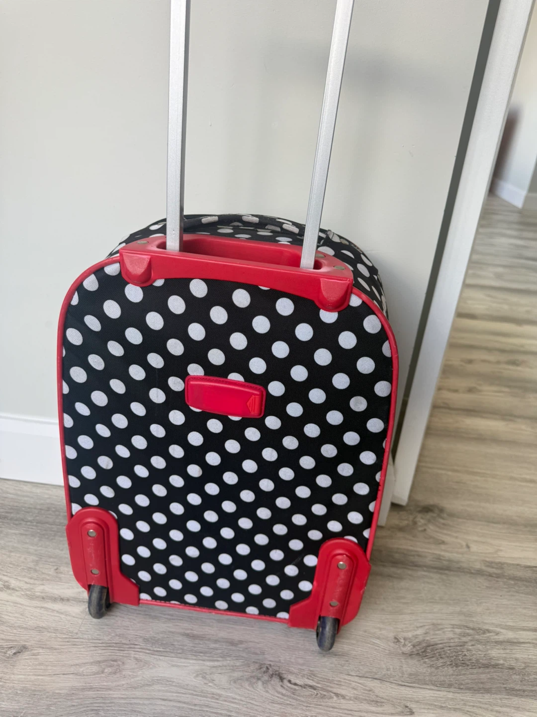 Black & White Polka Dot Hand Luggage Suitcase - photo 3