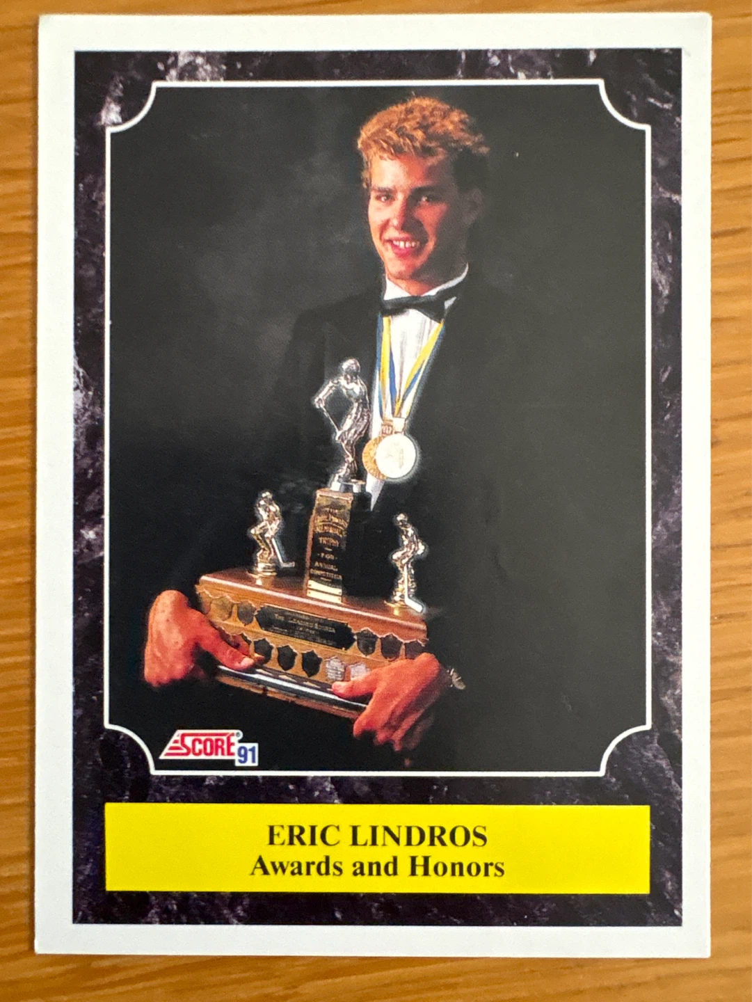1991 Score Eric Lindros Awards and Honors Hockey Card