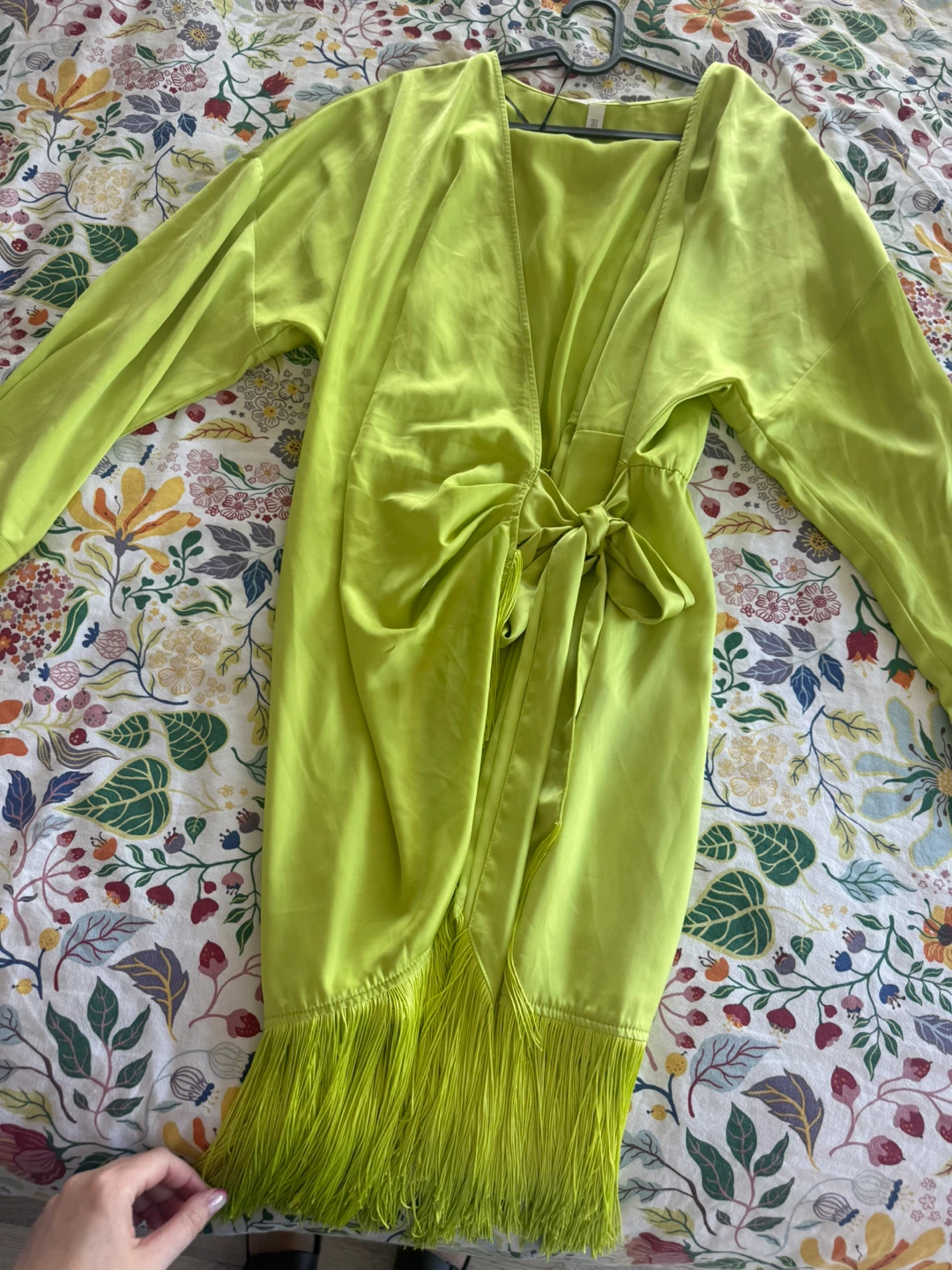 H&M Lime Green Wrap Dress - Medium - photo 2