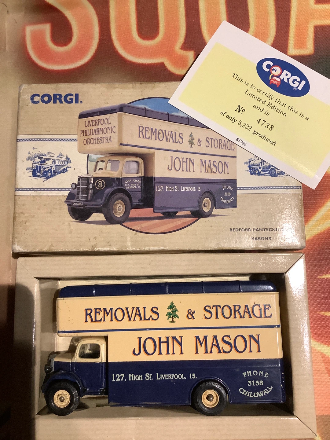 Corgi John Mason Removals & Storage Die-Cast Truck