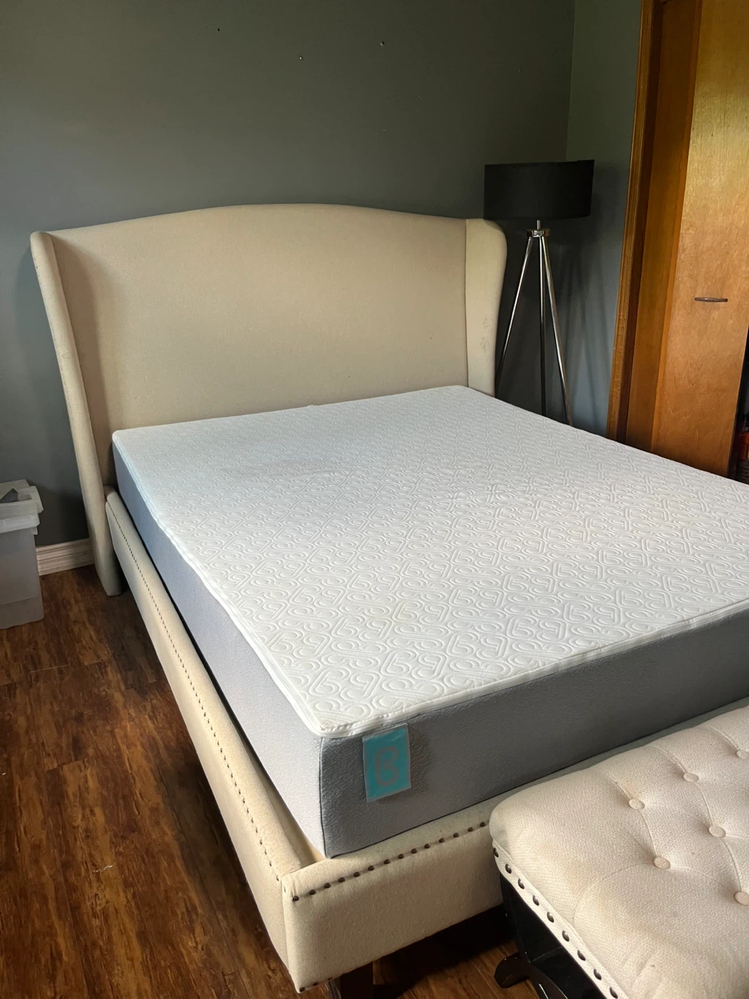 Wingback Bed Frame with Mattress