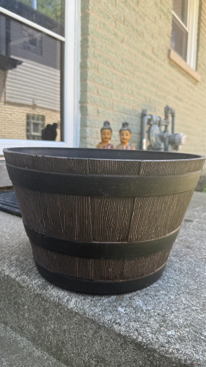 Plastic Barrel Planter Pot
