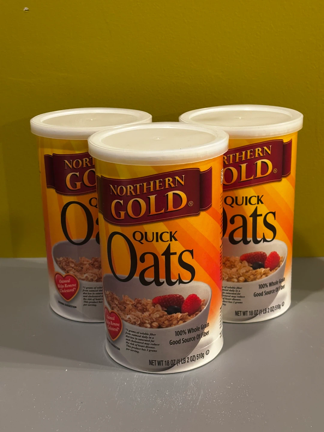 Northern Gold Quick Oats - 3 Can Lot