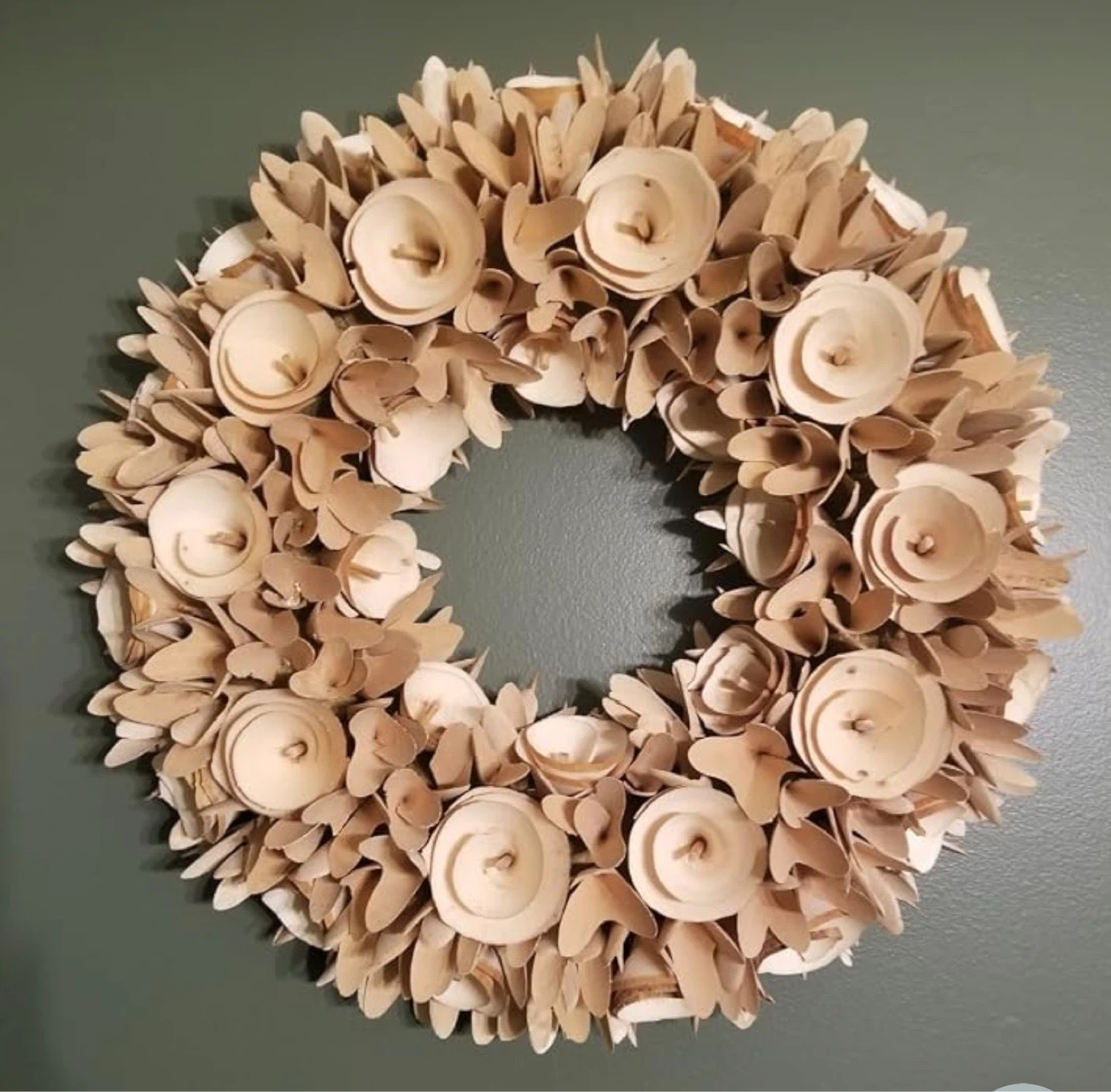 Natural Woodchip Rose Wreath - photo 3