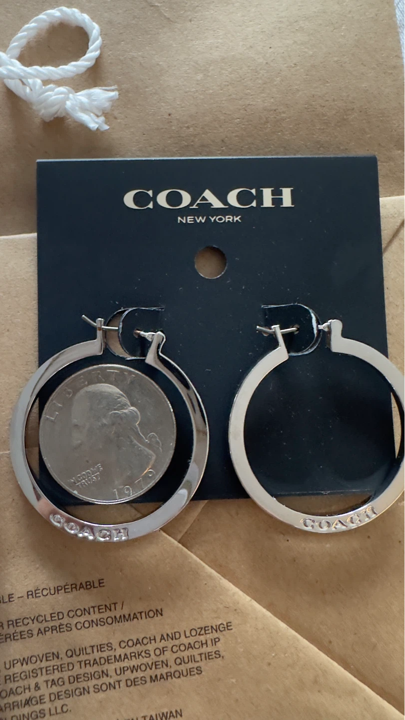 Coach Hoop Earrings - photo 3