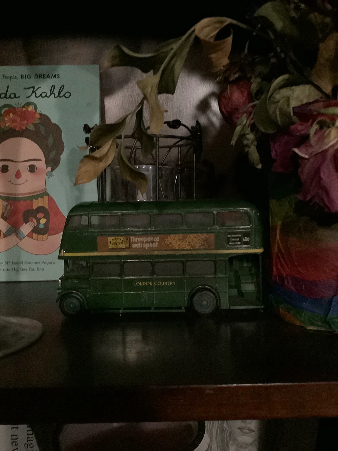 Green Double Decker London Bus Model