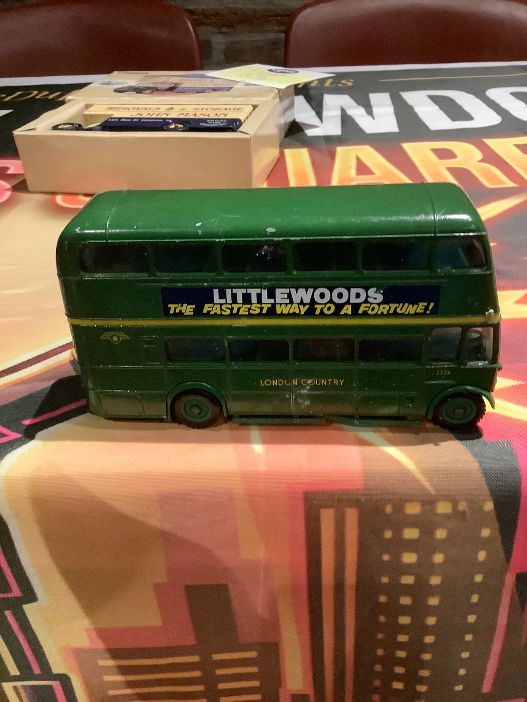 Green Double Decker London Bus Model - photo 2