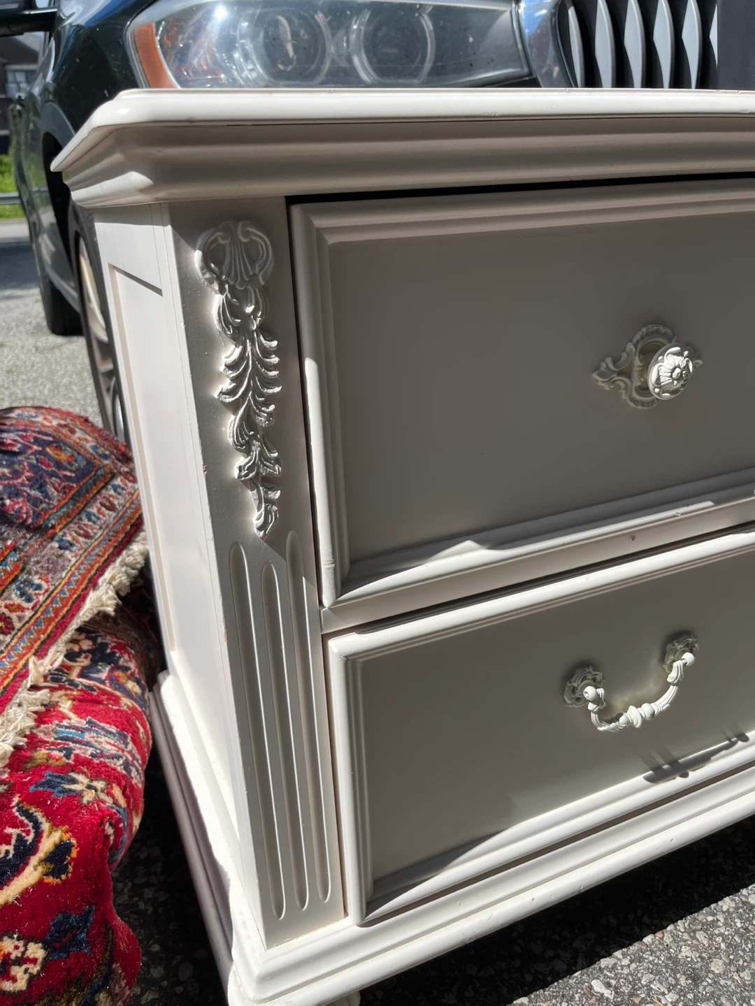 White 2-Drawer Nightstand - photo 2