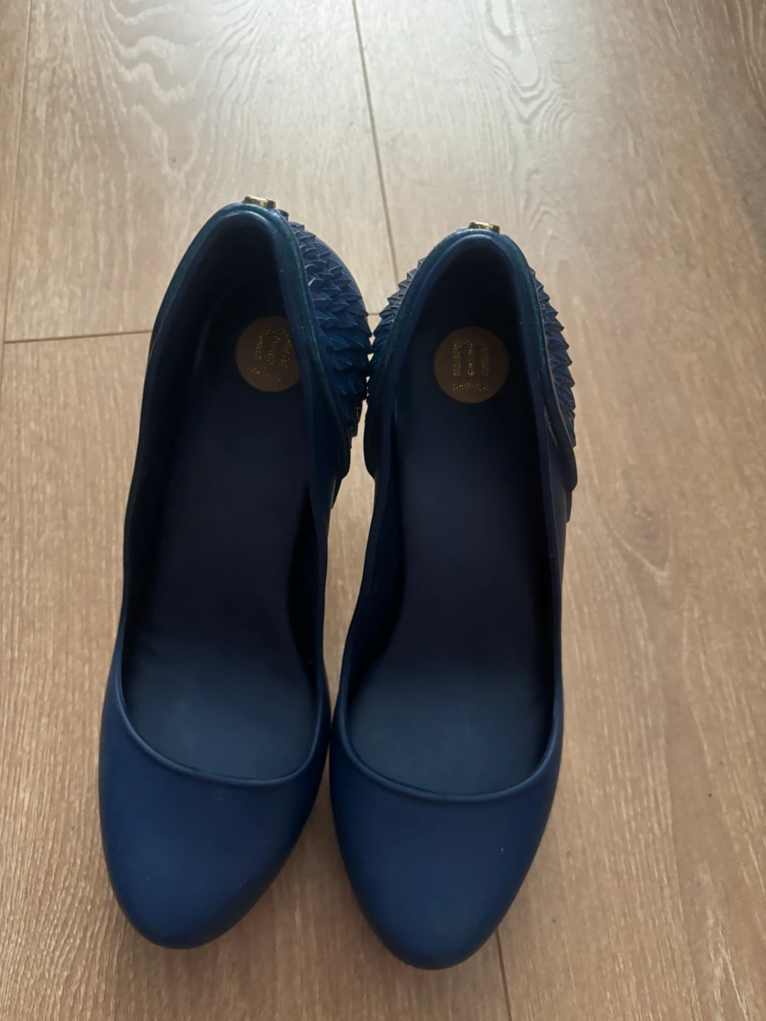 Melissa Navy Blue High Heel Shoes with Wings Size 36