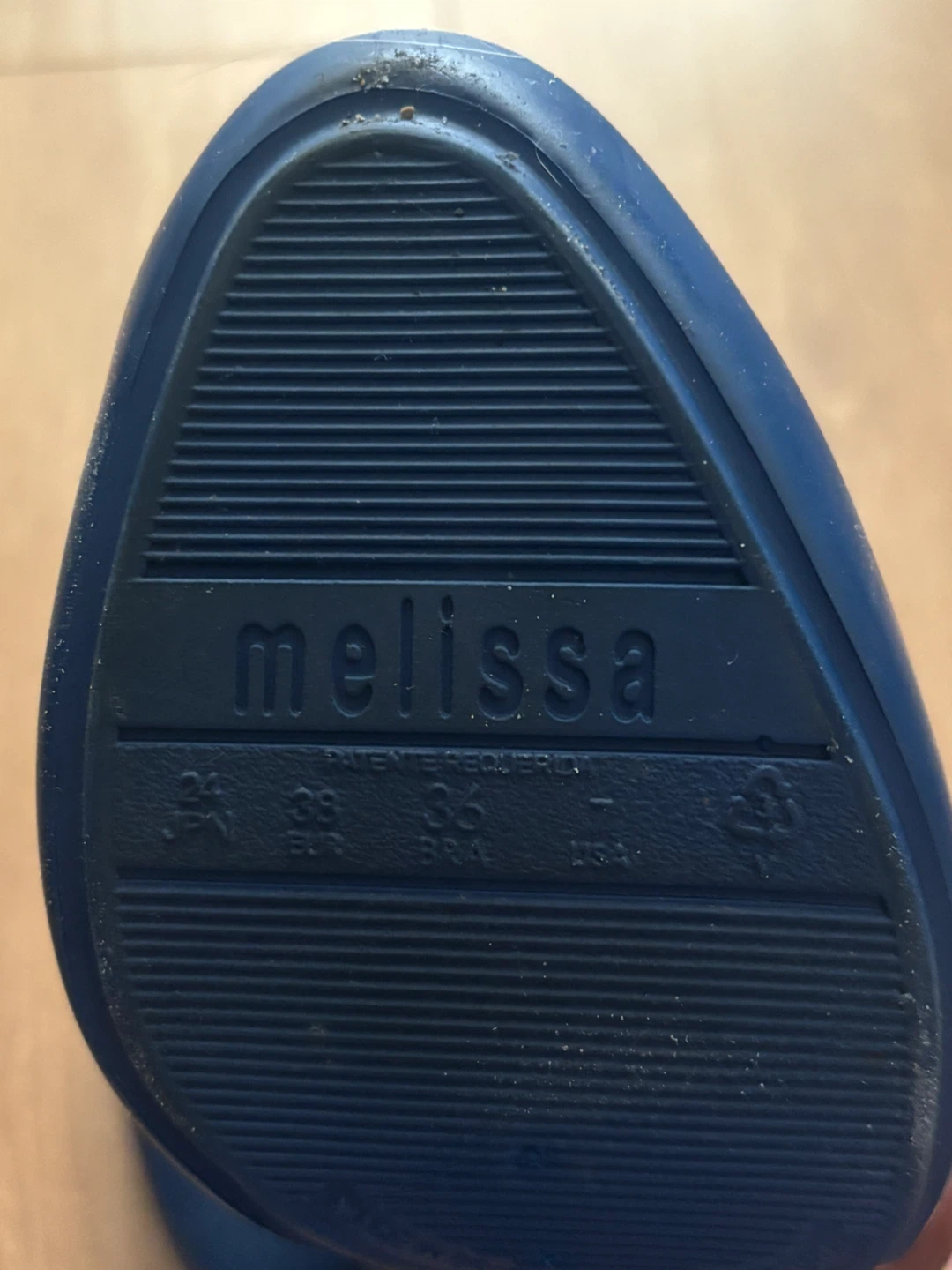 Melissa Navy Blue High Heel Shoes with Wings Size 36 - photo 5
