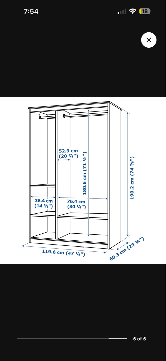IKEA PAX 3-Door Wardrobe with Mirrors - photo 5