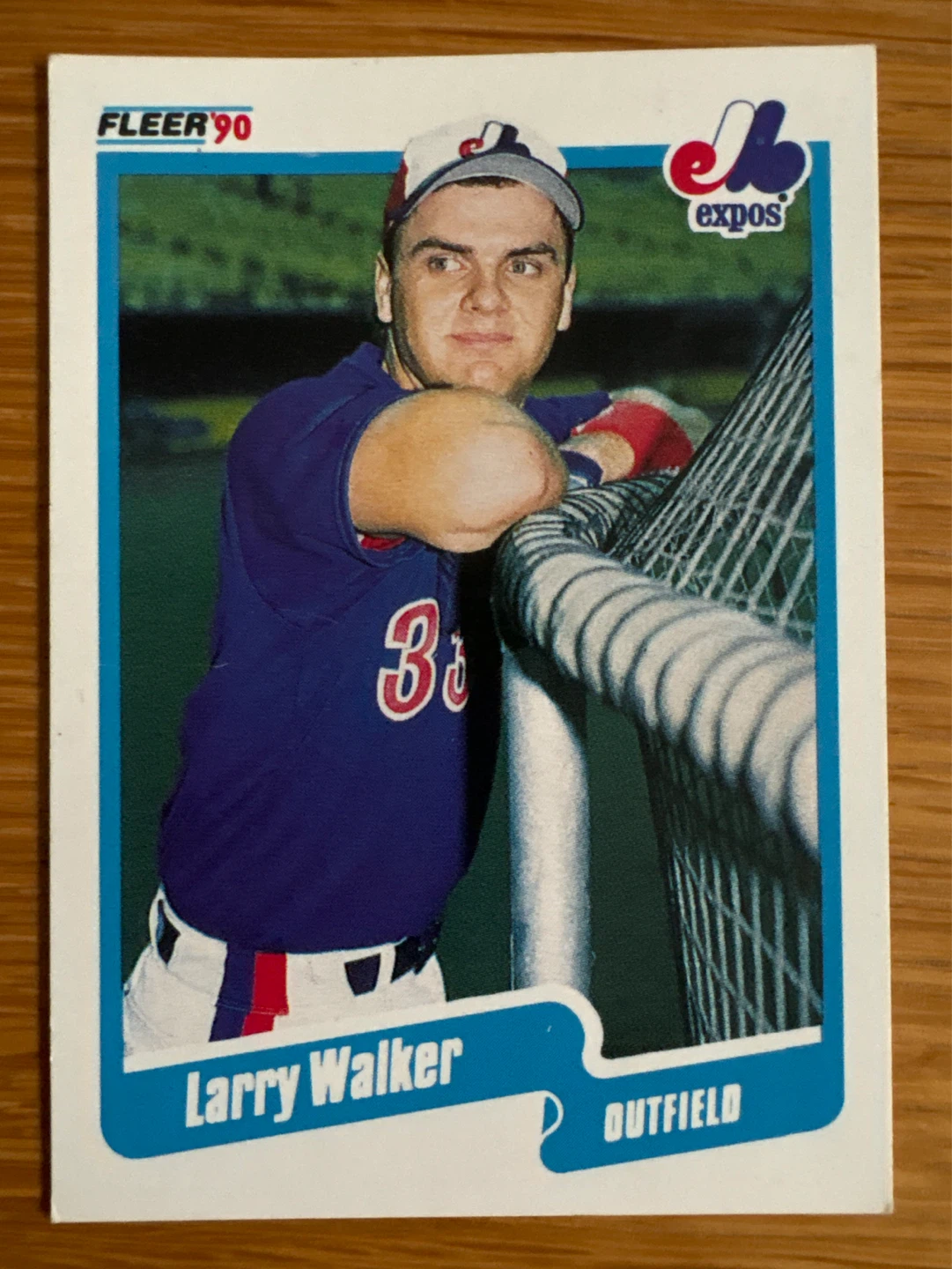 1990 Fleer Larry Walker Baseball Card #363