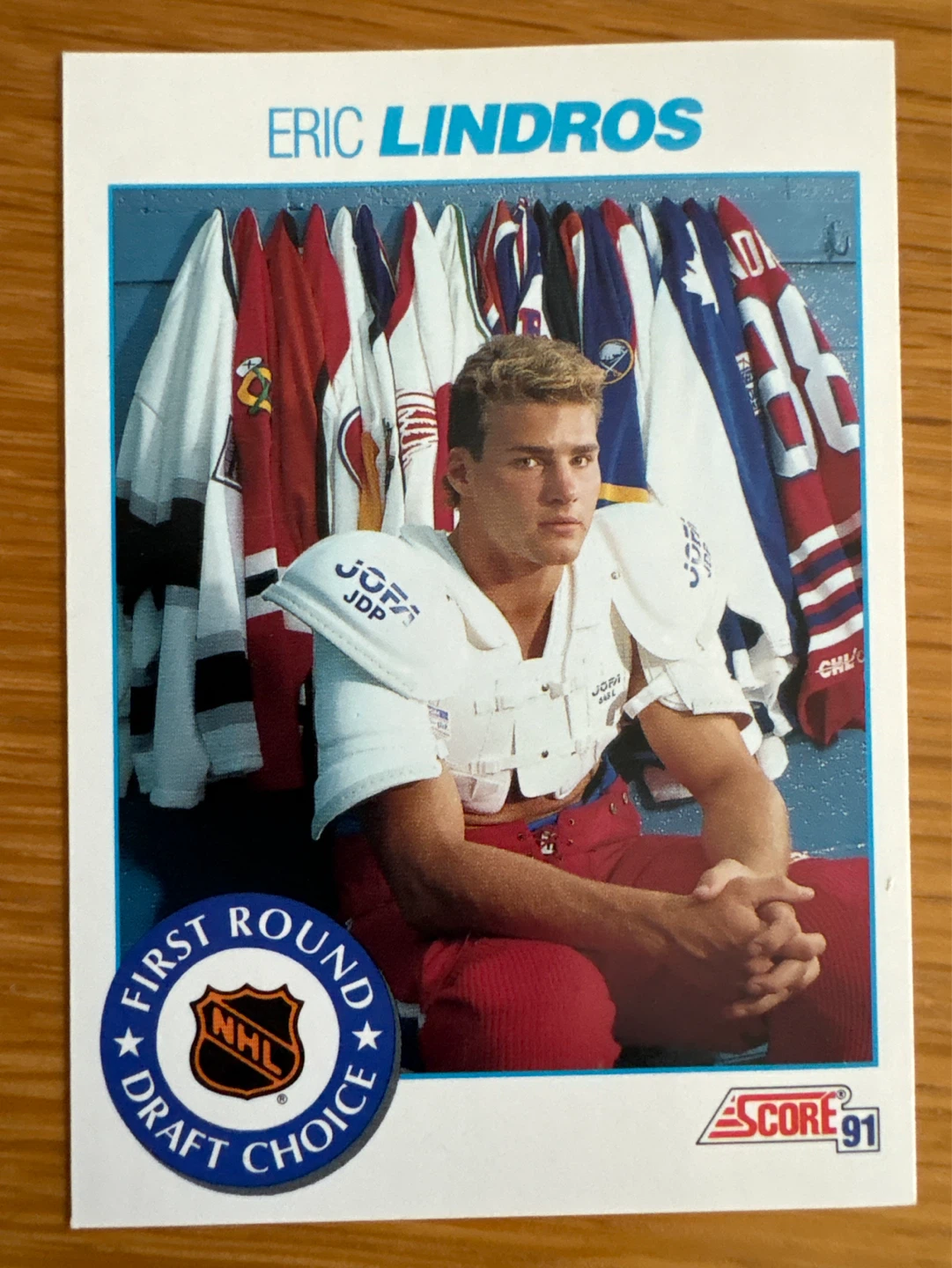 Score 1991 Eric Lindros First Round Draft Choice Hockey Card