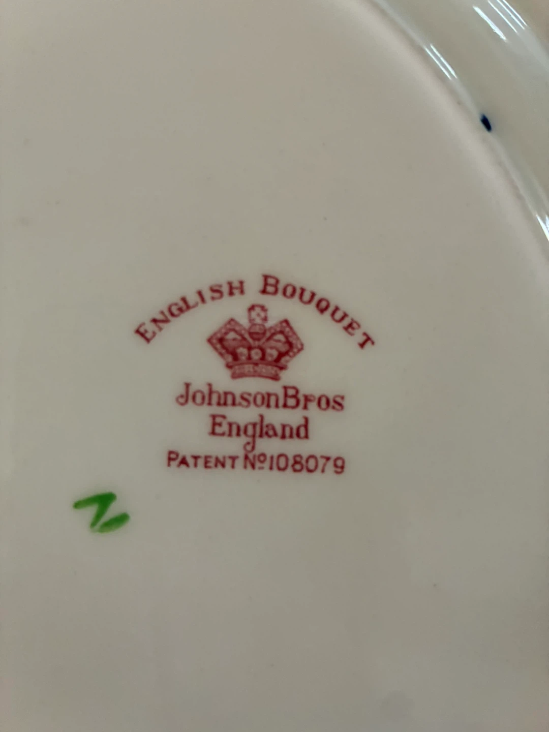 Antique vintage floral serving plate platter English Bouquet - photo 3
