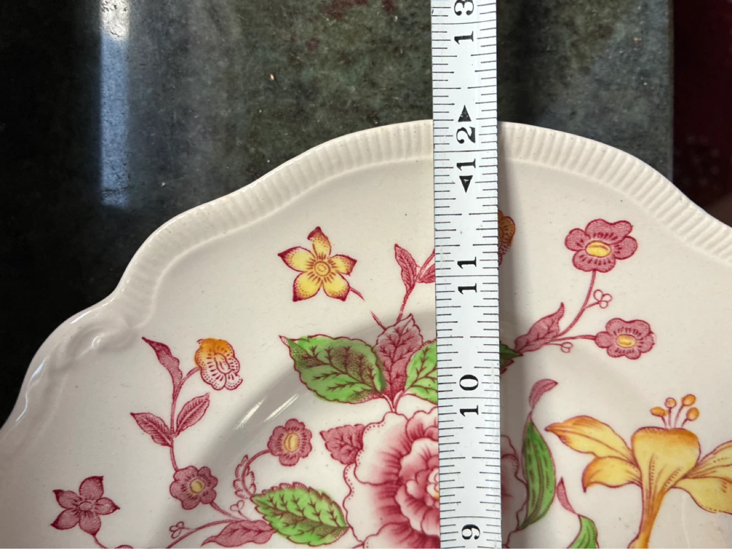 Antique vintage floral serving plate platter English Bouquet - photo 4